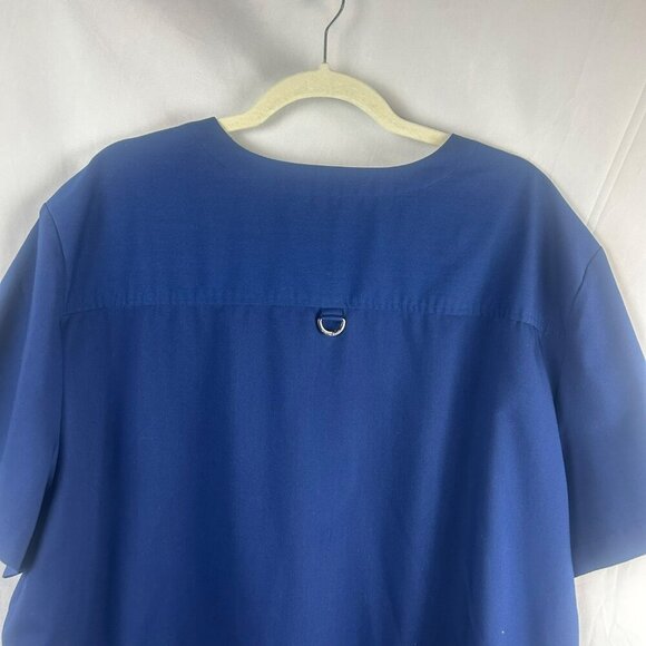 HH Works Healing Hands Scrub Shirt Men 2X Navy Blue Style 2331 Jake Short Sleeve - Picture 8 of 9